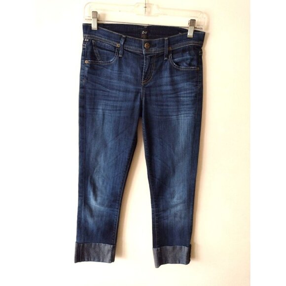 Citizens of Humanity Dani Cropped Jeans Womens Size 25 (2) Blue Straight Leg COH - Picture 1 of 16